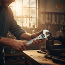 Premium Adjustable Wrench 18" - Heavy Duty Carbon Steel Construction with Polished Finish for Versatile Use