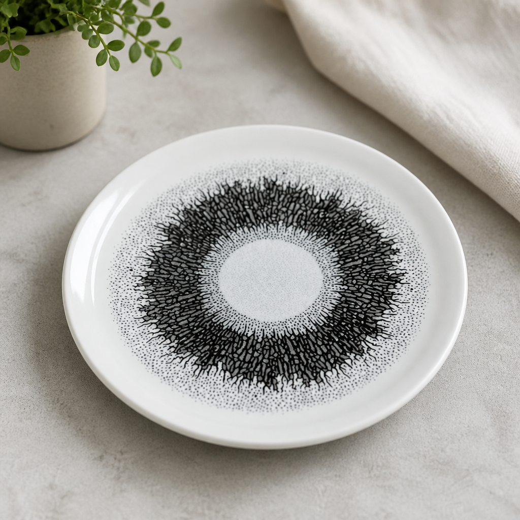 Commercial Walled Plates 210mm Fusion Black 6 Pack