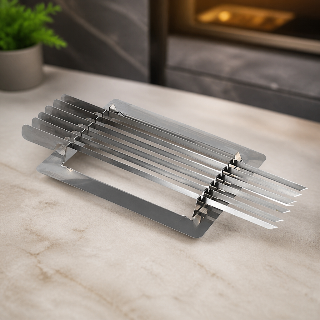 Commercial Skewer Rack with 6 Skewers for Grill Cooking