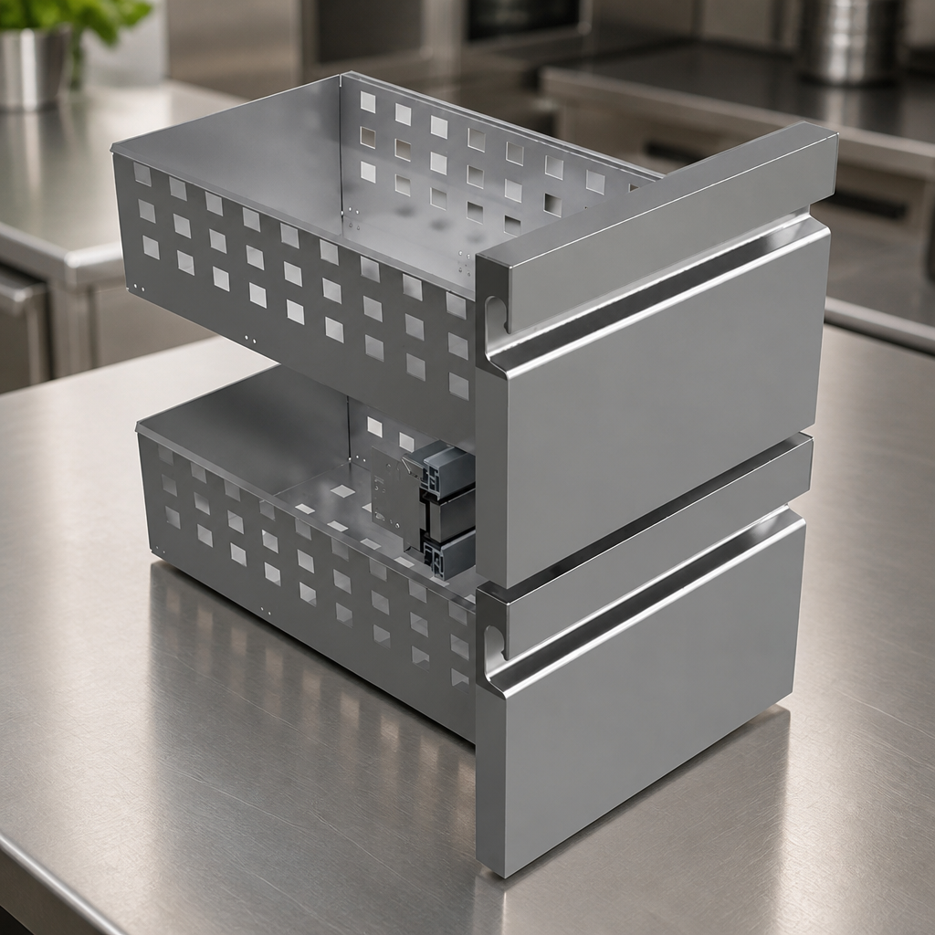 1/2 + 1/2 Gastronorm Drawer Set for Refrigerated Counter Units