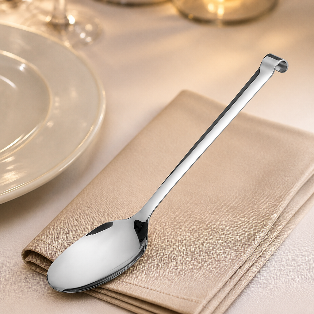 Pack of 10 elegant 300mm commercial serving spoons