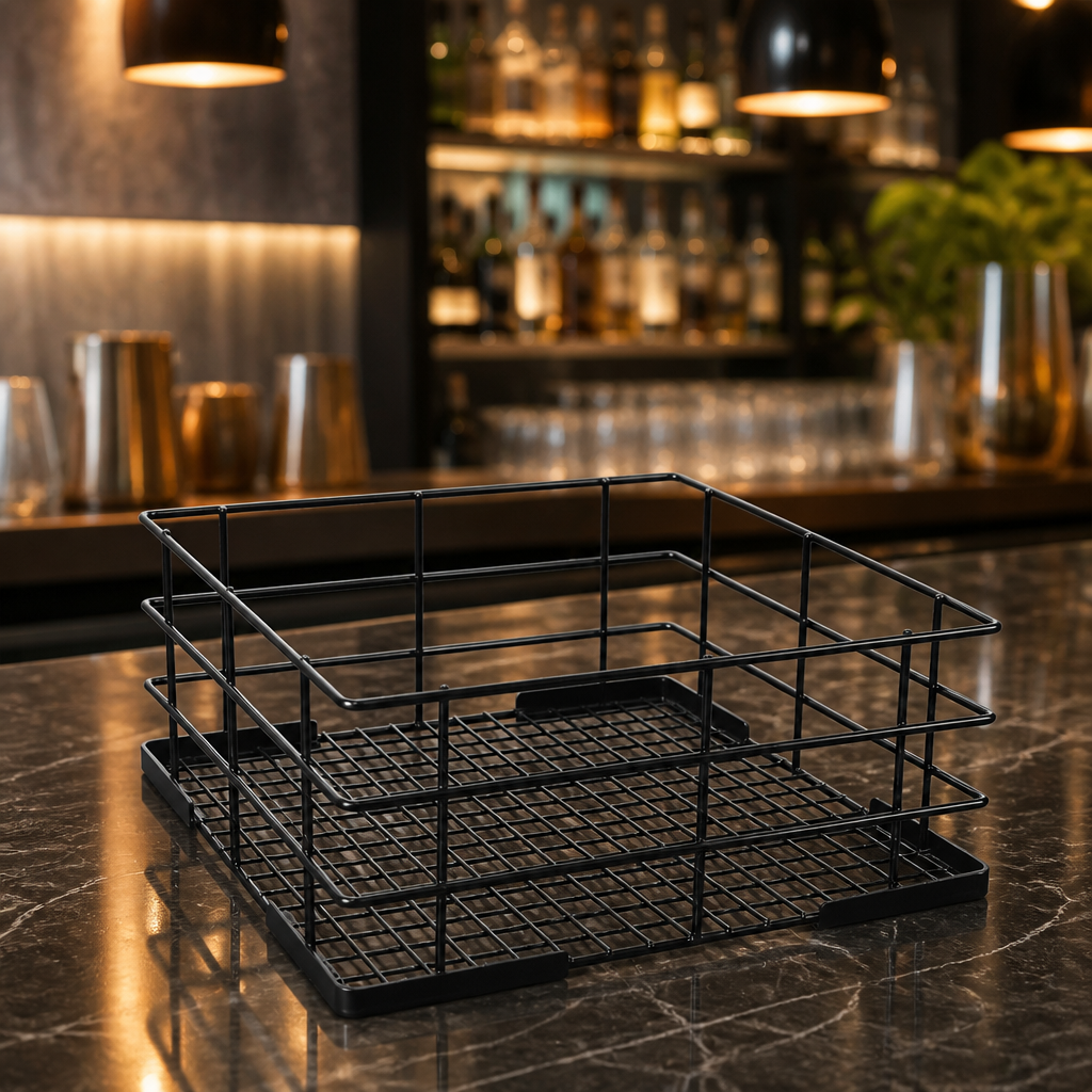 Commercial High Sided Glass Basket for 16 Pint Glasses