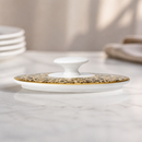 Commercial Bone China Sugar Bowl Lids 12 Pack Gold Accents