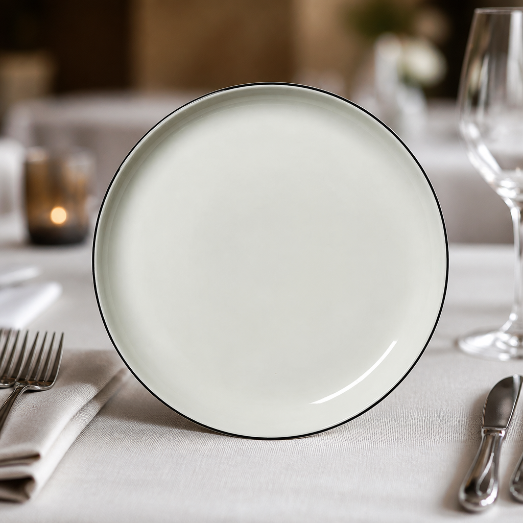 Commercial Coupe Plates 254mm Rimless Design 12 Pack