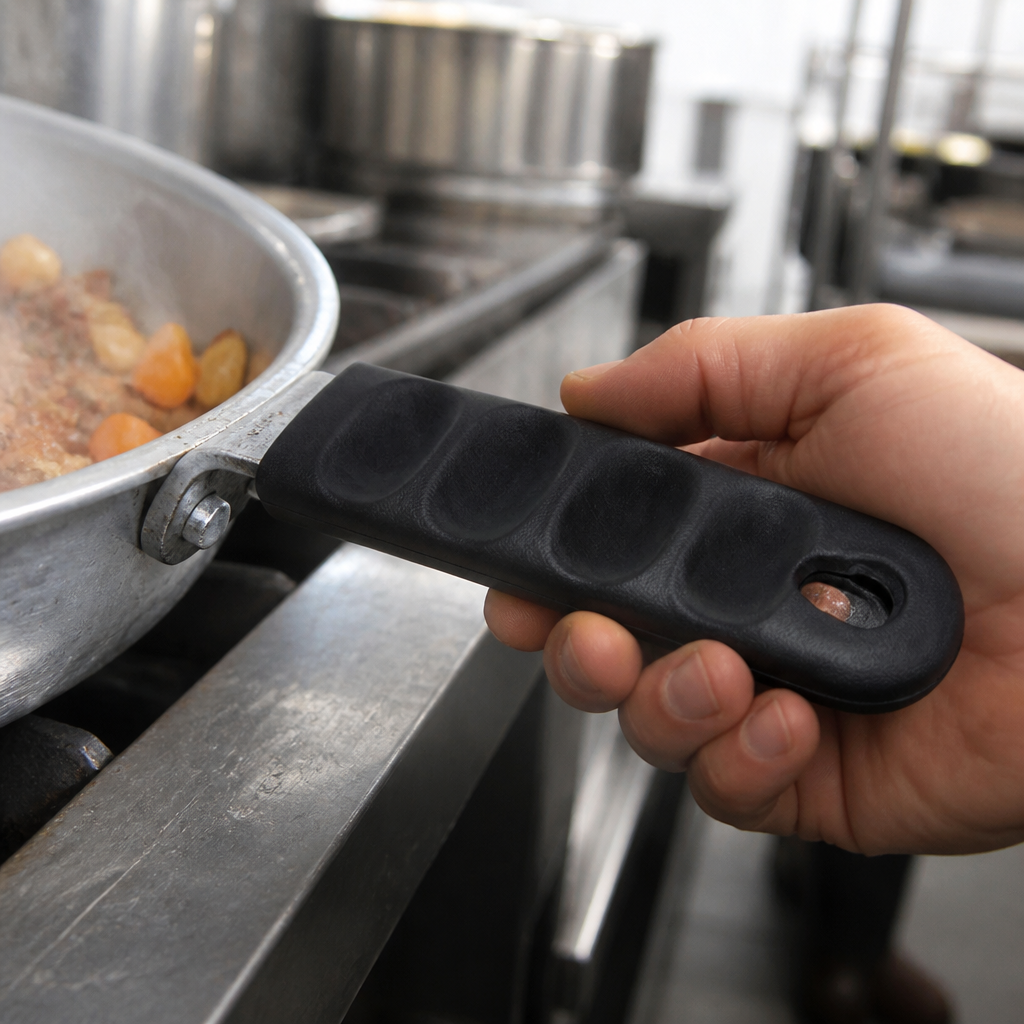 Silicone Cool Grip Handle for Commercial Aluminium Pans