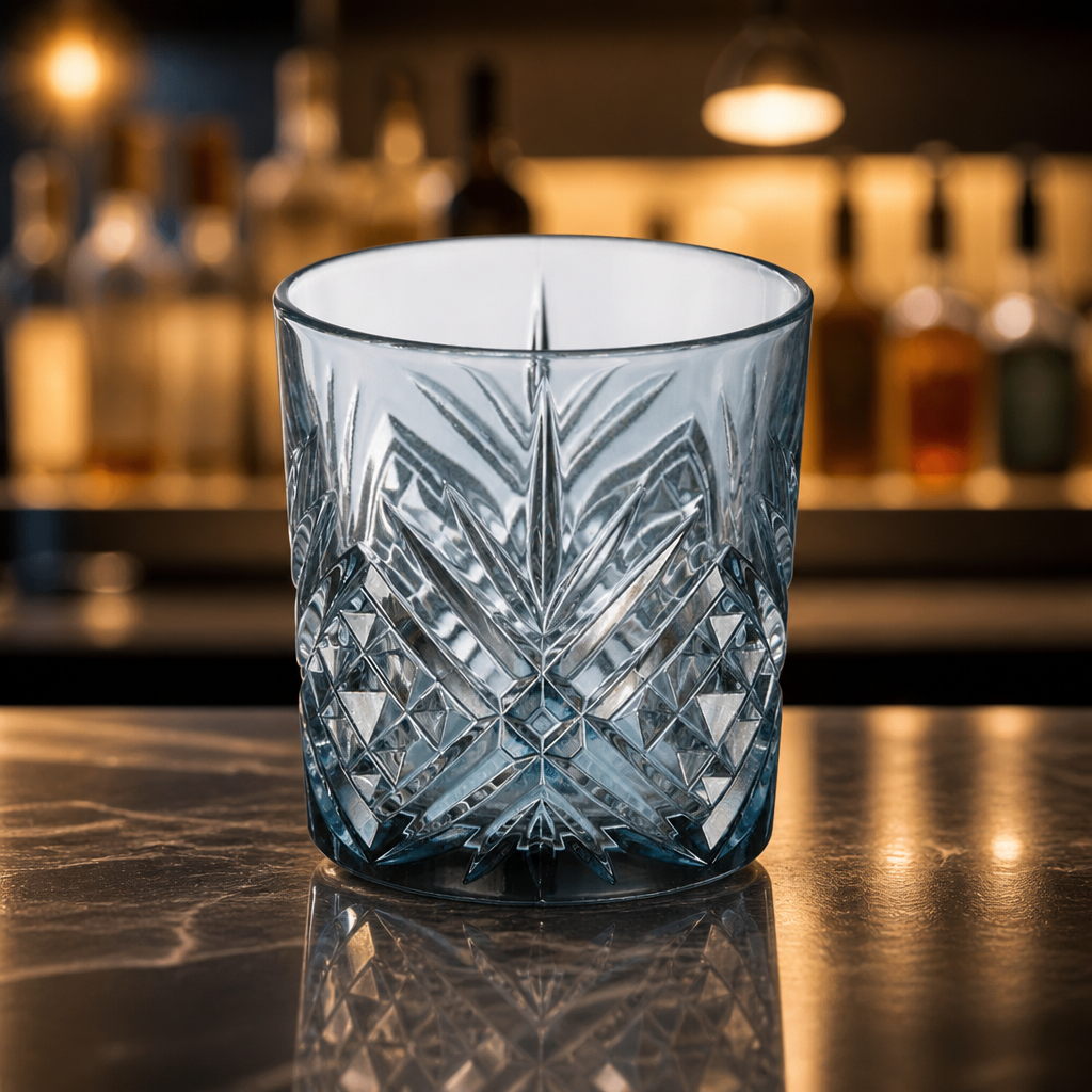 Set of 6 coloured 300ml whisky tumblers