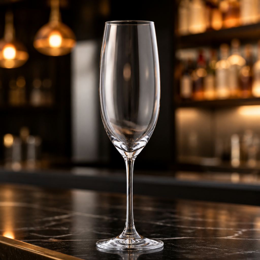 Commercial Crystal Champagne Flute 230ml - 6 Pack