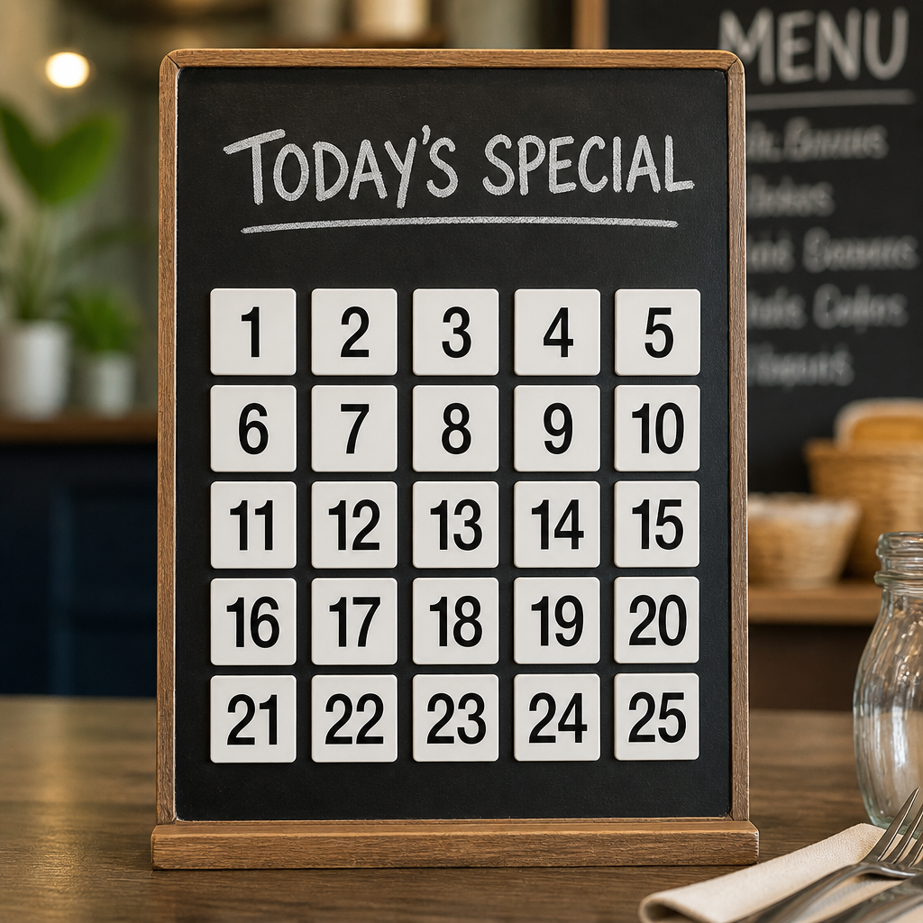 Commercial Table Number Holders Set 1-50 for Catering Events