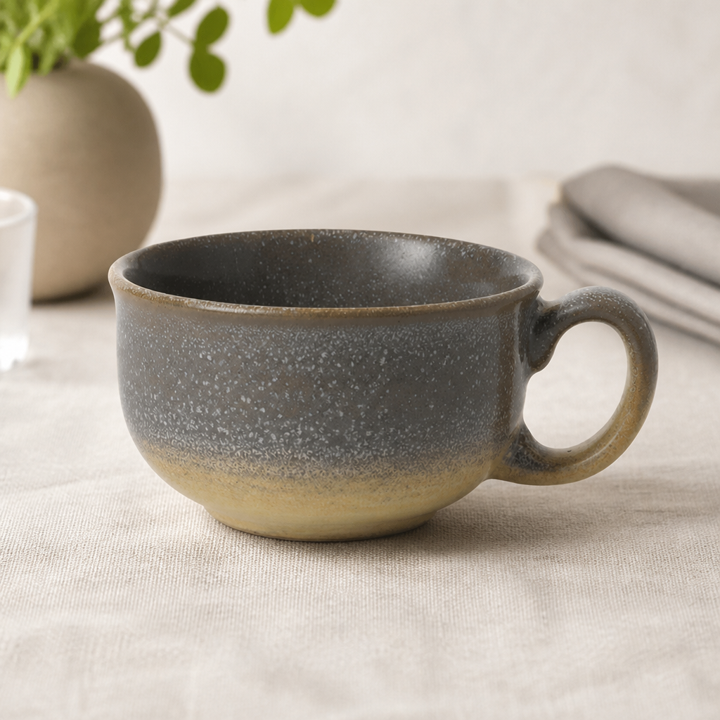 Evo Granite Vitrified Stoneware Teacups 227ml 6 Pack