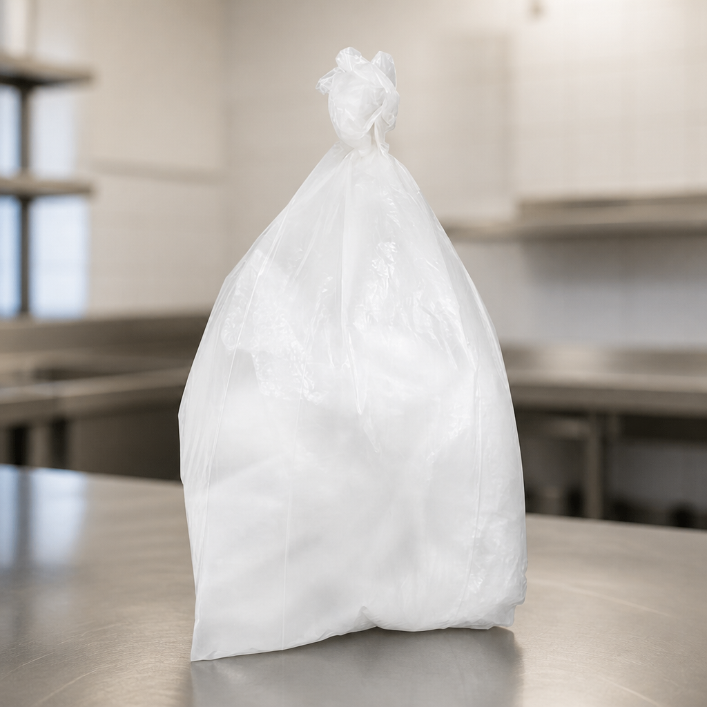 Commercial Medium Duty Clear Bin Bags 90L 200 Pack