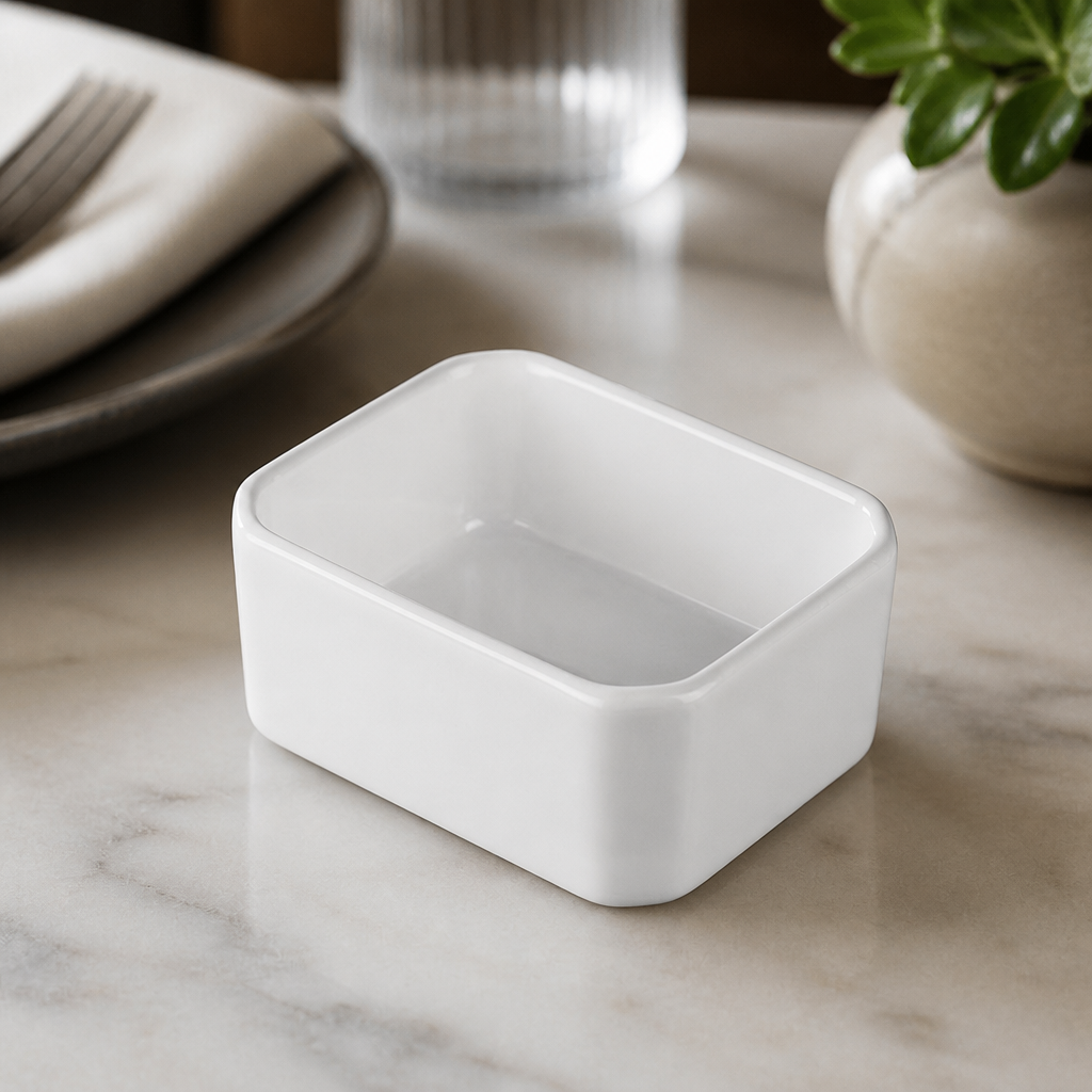 Commercial Porcelain Sachet Holders 90x72mm - 6 Pack