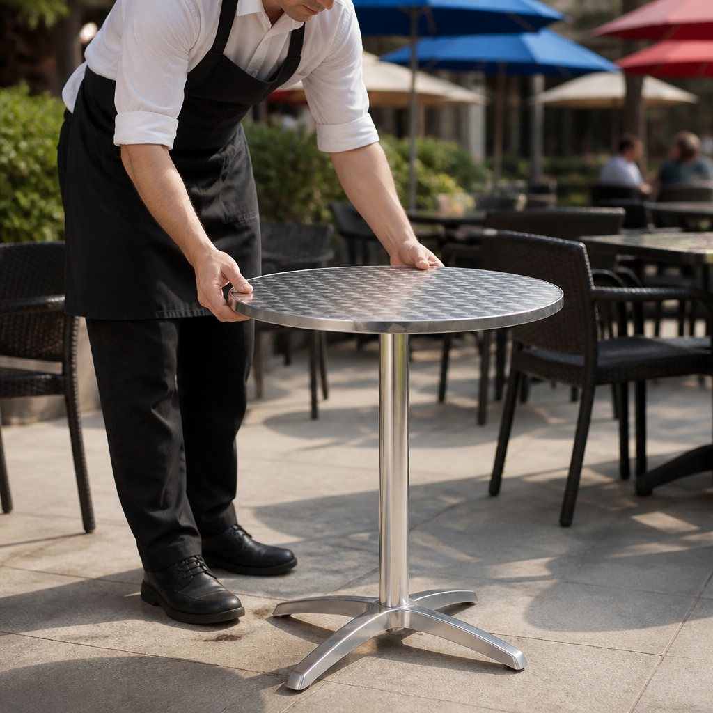 Commercial Folding Flip Top Table 600mm Stainless Steel