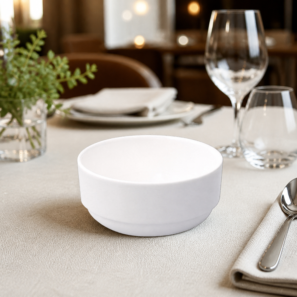 284ml Commercial Fine China Soup Bowls - 24 Pack