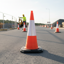 Premium 1-Meter Traffic Management Cone with UV-Stabilized Top and Heavy-Duty Recycled Base