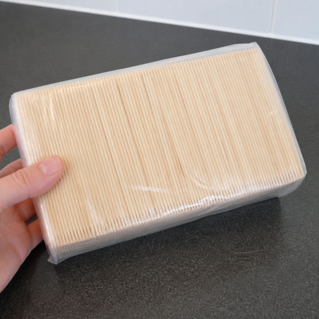 Compostable Wooden Cocktail Sticks 80mm in a 1000 pack