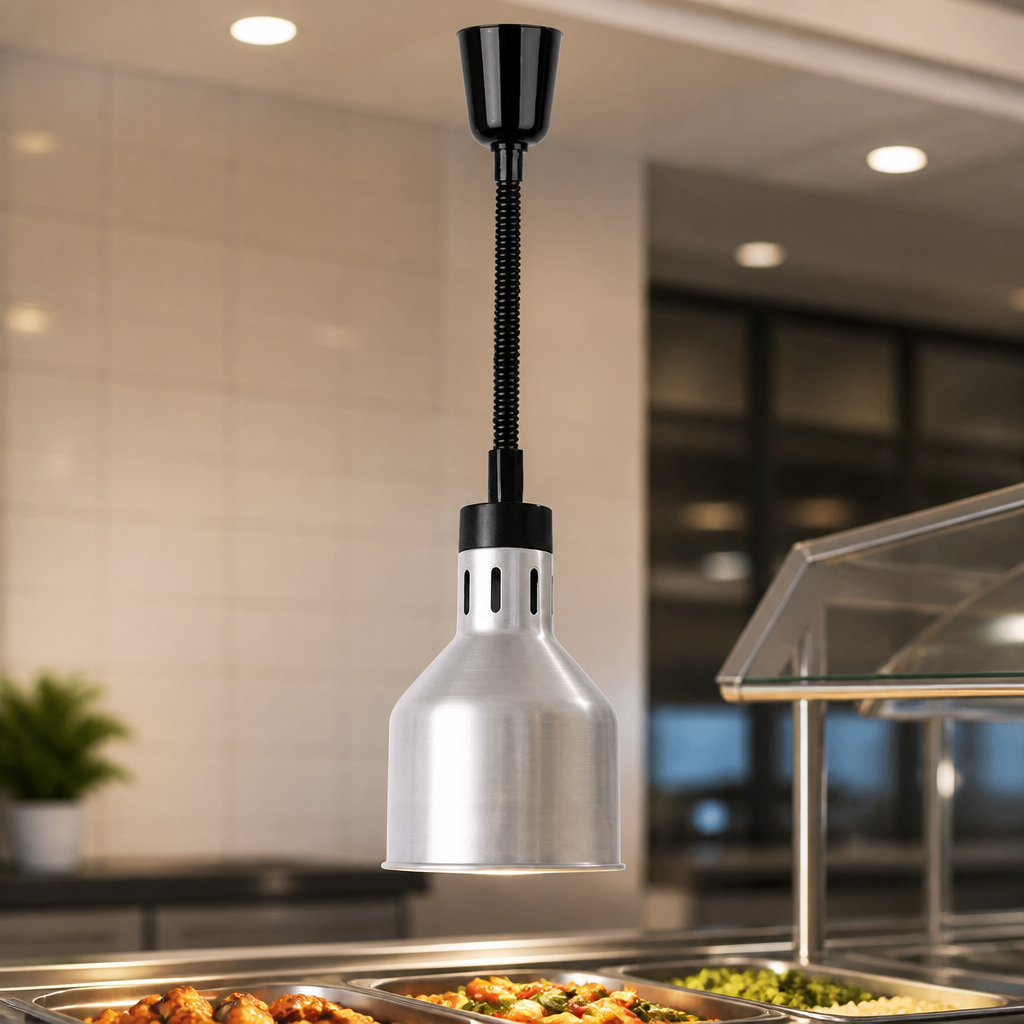 Commercial Retractable Heat Shade 250W Silver Finish
