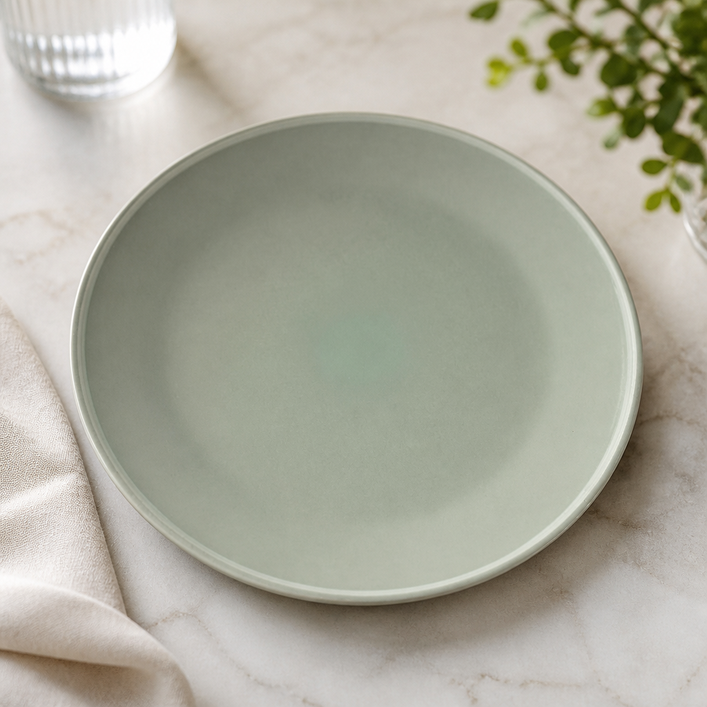 Commercial 270mm Mint Core Plates - 6 Pack Stoneware Dinnerware