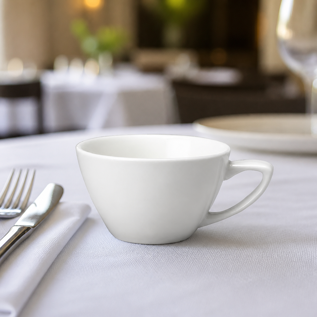 Commercial Cappuccino Cups 185ml - 24 Pack Porcelain Set