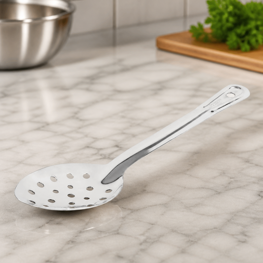 11" Commercial Perforated Serving Spoon for Cooking and Serving