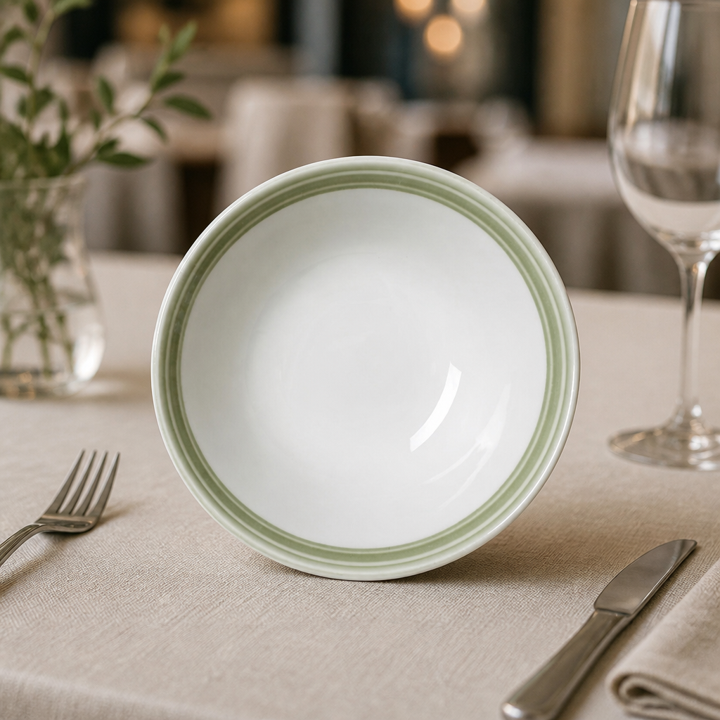 Commercial Oatmeal Bowls 165mm Green 12 Pack