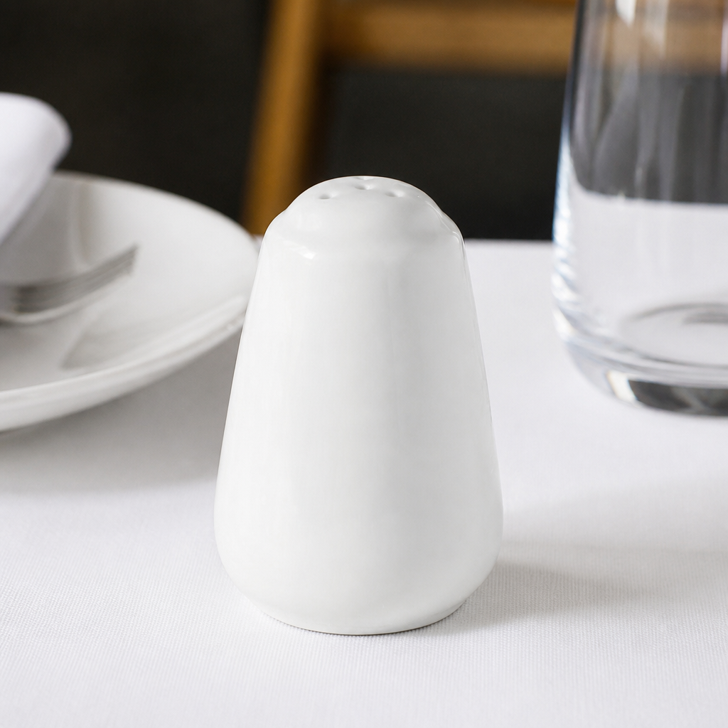 Commercial Porcelain Pepper Pots 80mm - 6 Pack