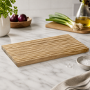 Commercial Oak Cutting Board 530x325mm with Anti-Slip Feet