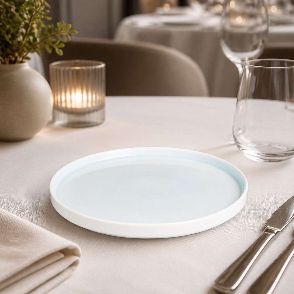 Commercial Fondant Plates Aqua 270mm - 4 Pack