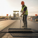 Professional Heavy Duty Asphalt Rake with 16 Round Teeth and Wooden Handle for Efficient Tarmac Work