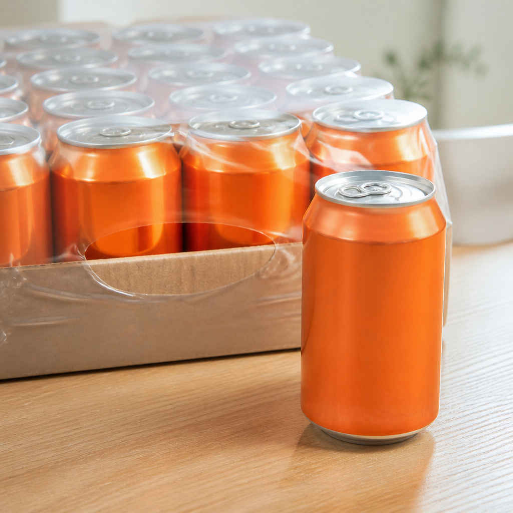 24 pack of 330ml orange cans sparkling drink
