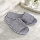 Commercial Spa Slippers One Size Fits Most Grey Cotton Towelling