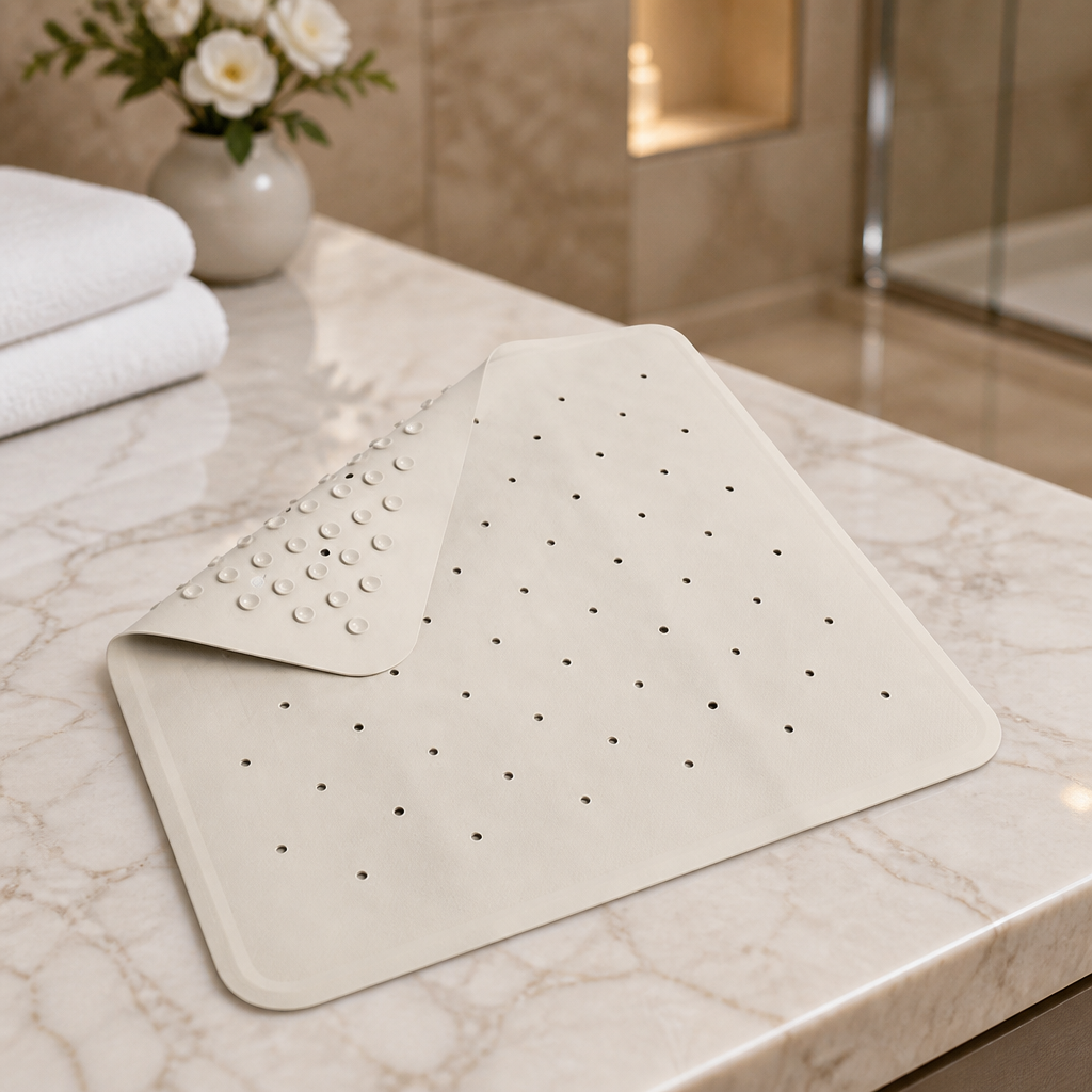 Essentials Shower Mat with Suckers for safety and hygiene