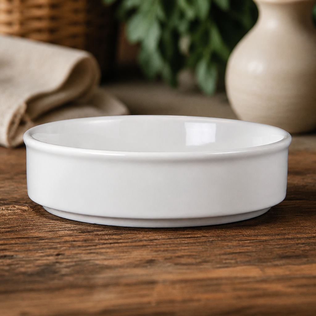 Commercial Stackable Porcelain Tapas Dishes 134mm - 6 Pack