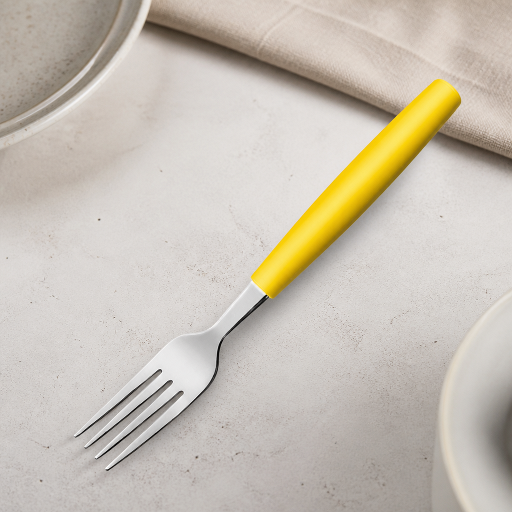 Commercial Table Forks Yellow 12 Pack 204mm Length
