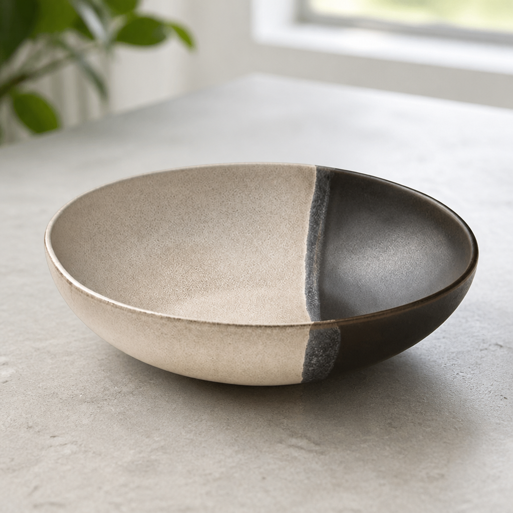 Commercial Spot On Black Bowls 230mm - 6 Pack Stoneware