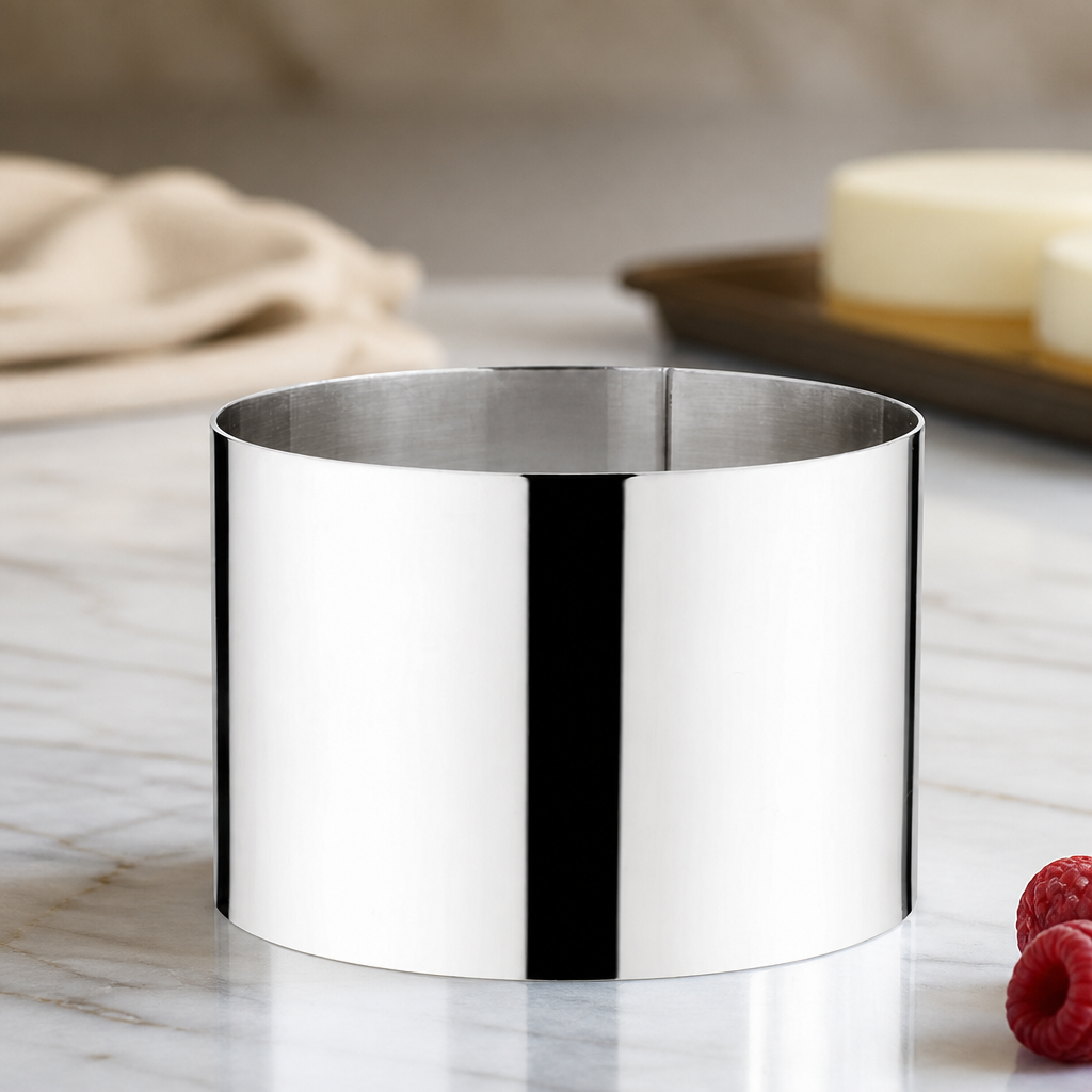 Commercial Stainless Steel Mousse Ring 60 x 90mm Plating Mould