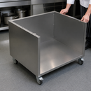 900mm Stainless Steel Closed Stand with Castors for Countertops