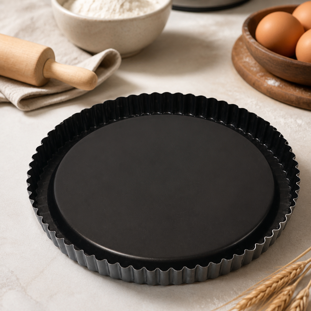 Commercial Non-Stick Flan Tin 250mm Tart And Quiche Pan