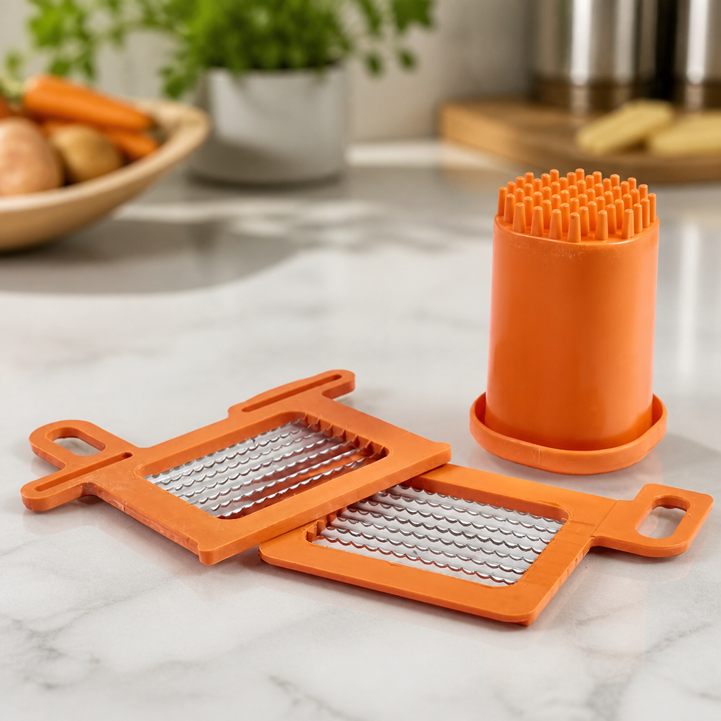 Complete grid kit and pusher for commercial veg dicer