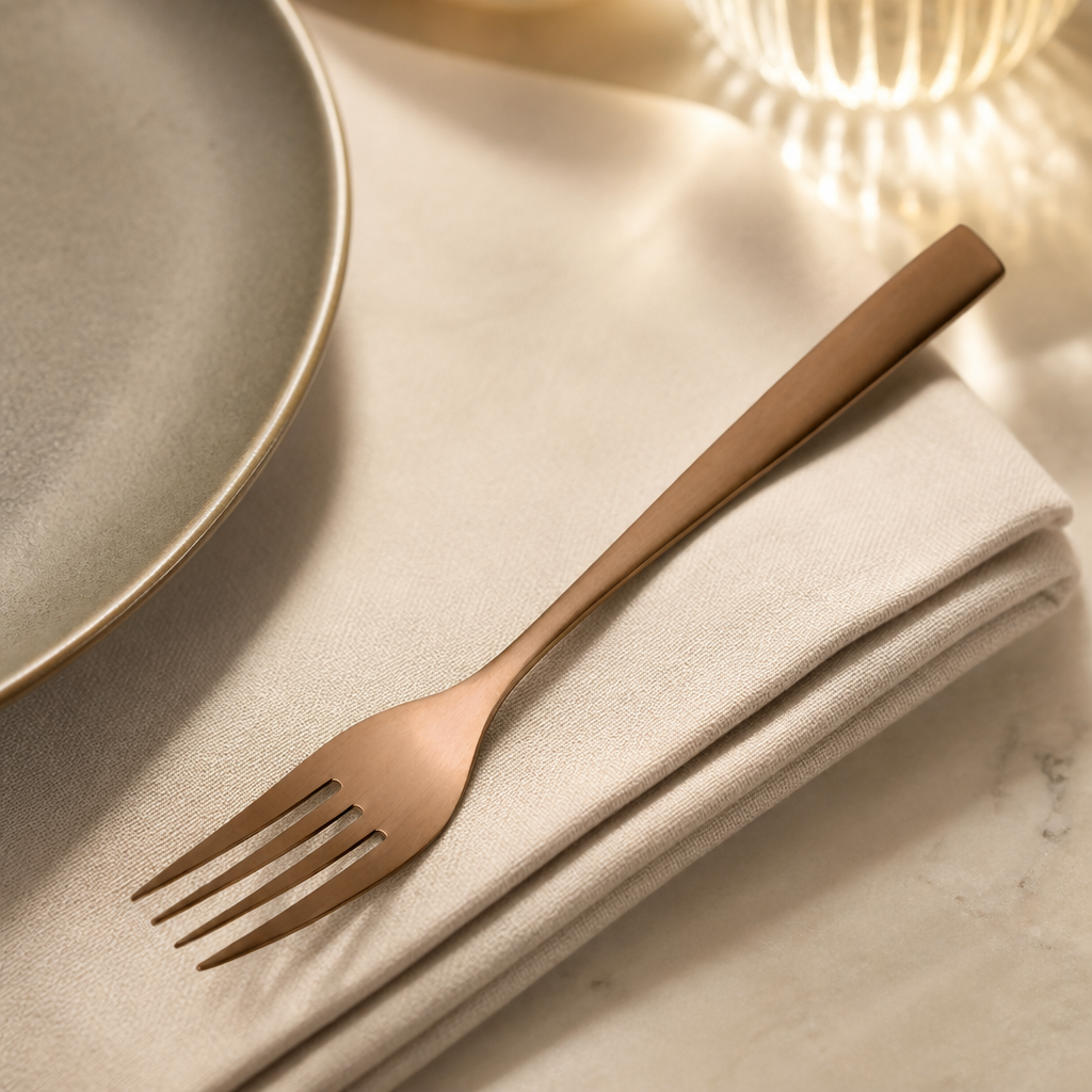 Commercial Copper Cake Forks 12 Pack Stainless Steel Cutlery