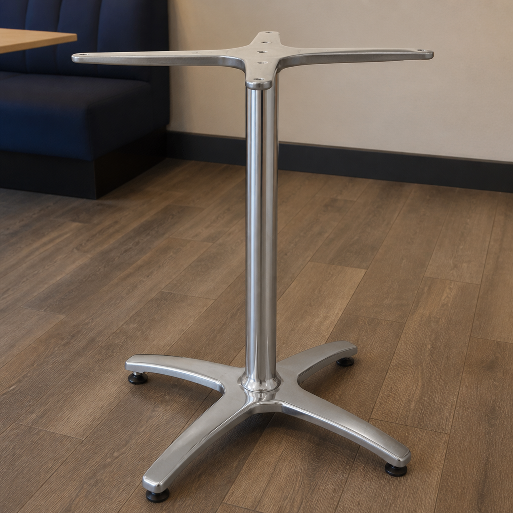 Commercial Aluminium Four Leg Table Base for dining areas