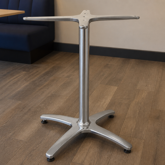 Commercial Aluminium Four Leg Table Base for Dining Areas