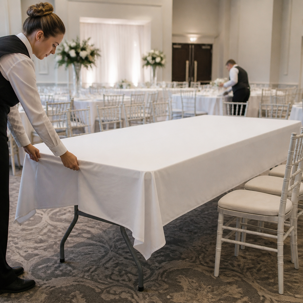 8ft rectangular folding table for function room