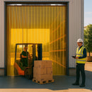 Redwood Hook-On PVC Strip Curtains – Transparent, 200mm x 2mm Linear Metre