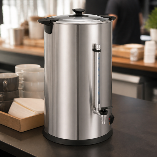 Commercial Coffee Percolator 1kg Capacity Stainless Steel Tap