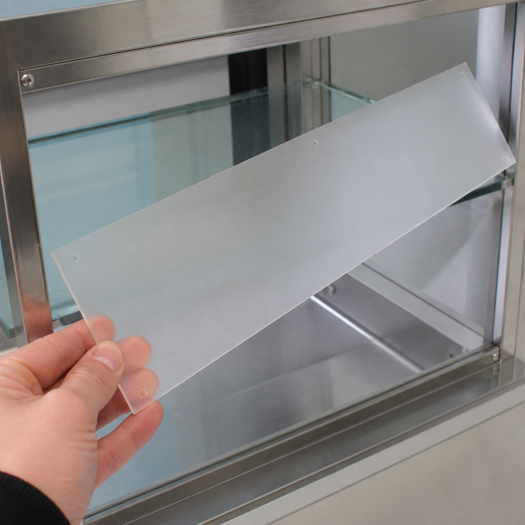 Commercial Back Glass Panel 194mm high x 1368mm wide