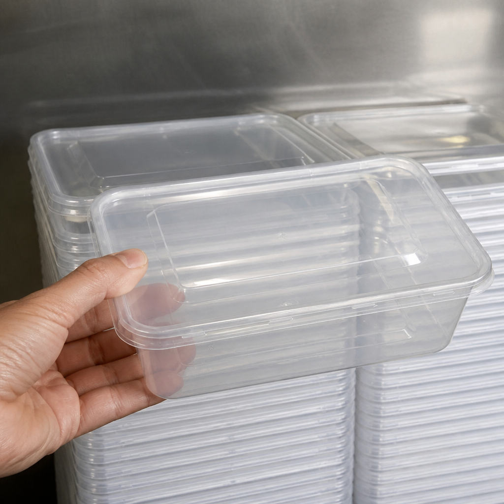 Commercial 650ml recyclable takeaway food containers 250 pack