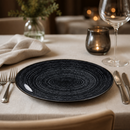 Commercial Oval Coupe Plates 317x255mm Charcoal Black 12 Pack