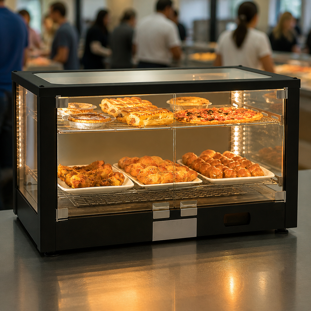 Commercial Heated Display Cabinet 2 Shelf for Pies and Pastries