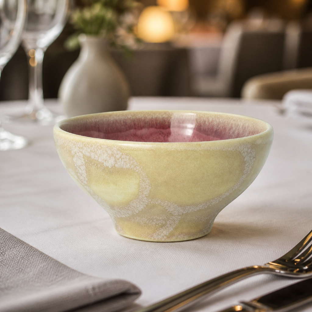 Commercial Rose Quartz Tulip Bowls 103mm 12 Pack