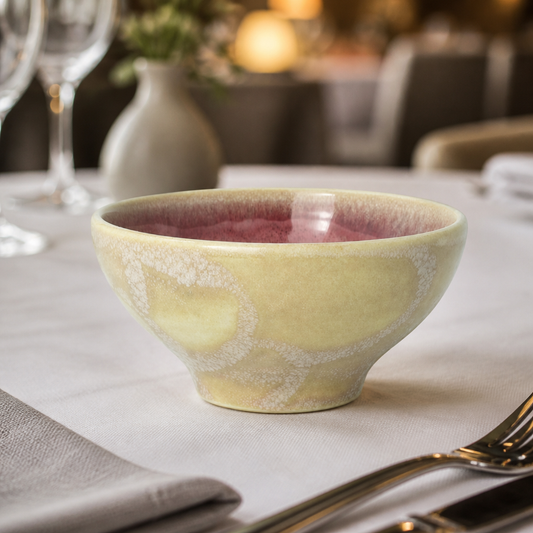 Commercial Rose Quartz Tulip Bowls 103mm 12 Pack